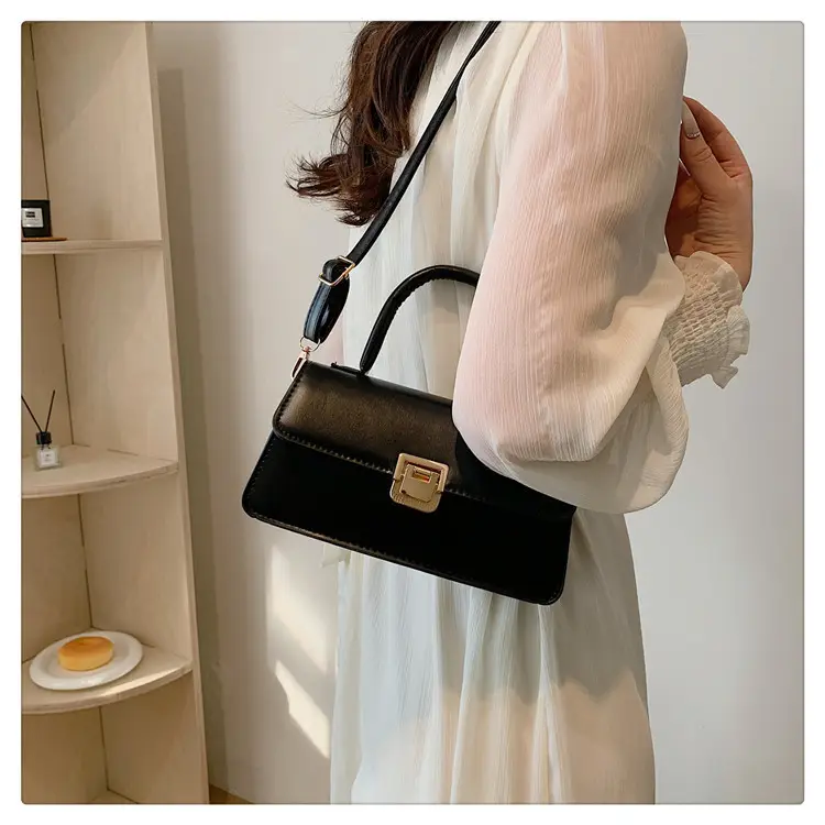 Women's Crossbody Bag Beige Square Lock 2024 — feature 19