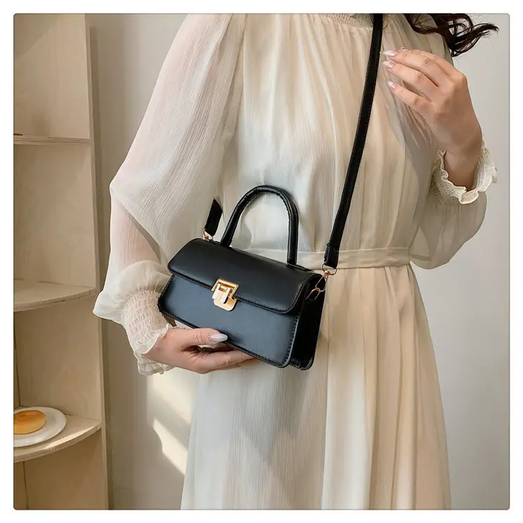 Women's Crossbody Bag Beige Square Lock 2024 — feature 20