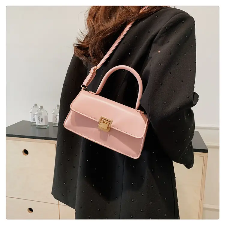 Women's Crossbody Bag Beige Square Lock 2024 — feature 23