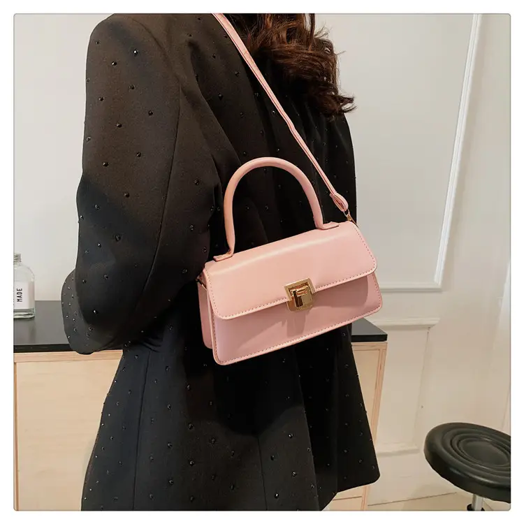Women's Crossbody Bag Beige Square Lock 2024 — feature 24