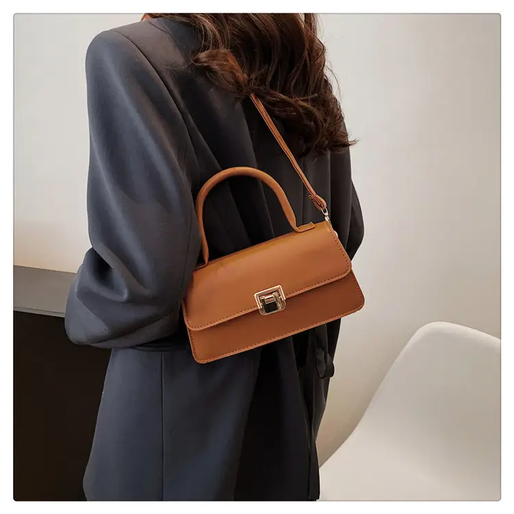 Women's Crossbody Bag Beige Square Lock 2024 — feature 33