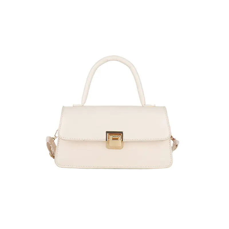 Women's Crossbody Bag Beige Square Lock 2024 - Image 2