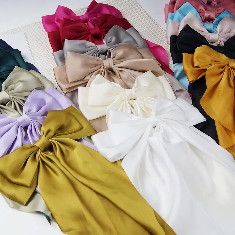 Satin Bow Hairpin for Women Cream High Quality - Image 28