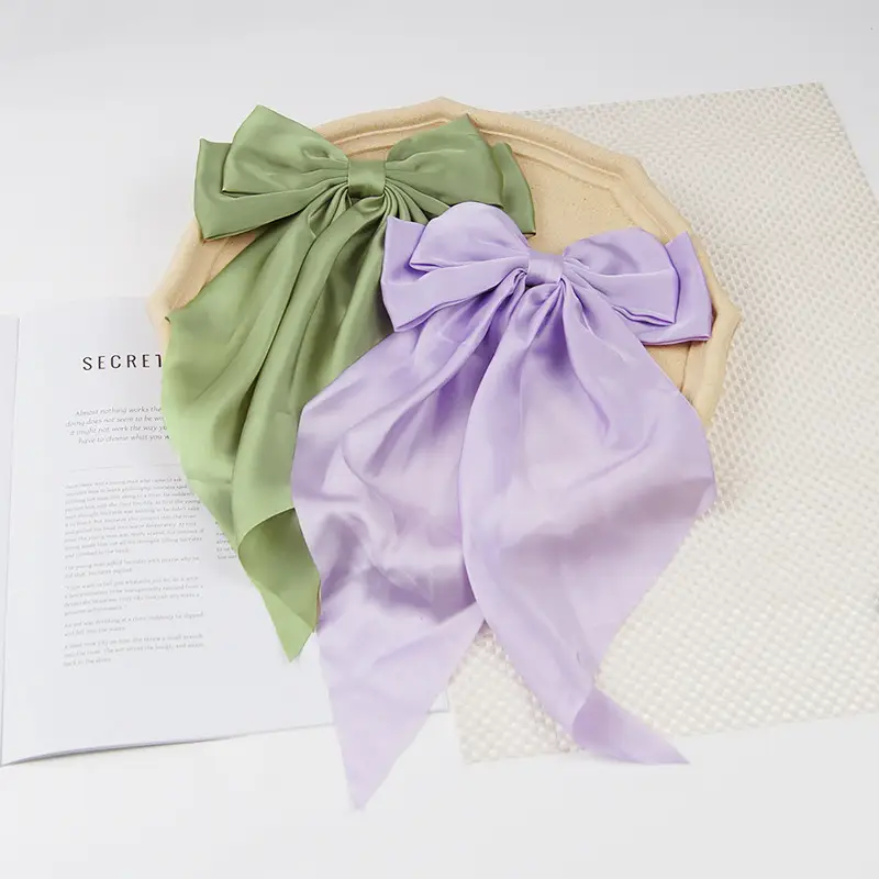 Satin Bow Hairpin for Women Cream High Quality — feature 15