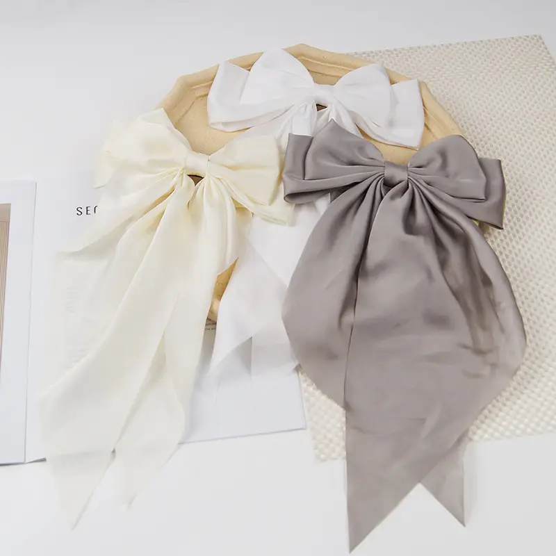 Satin Bow Hairpin for Women Cream High Quality — feature 17