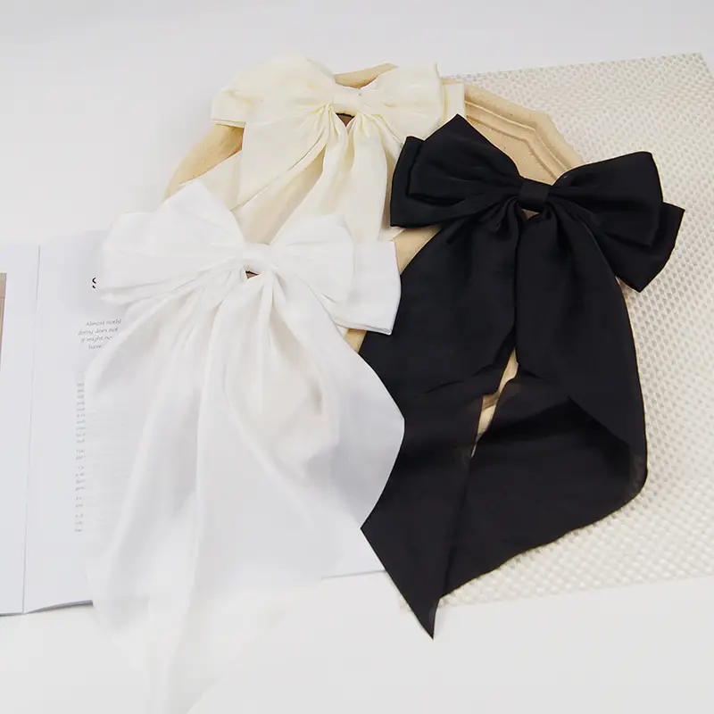 Satin Bow Hairpin for Women Cream High Quality — feature 19