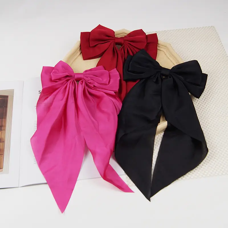 Satin Bow Hairpin for Women Cream High Quality — feature 21