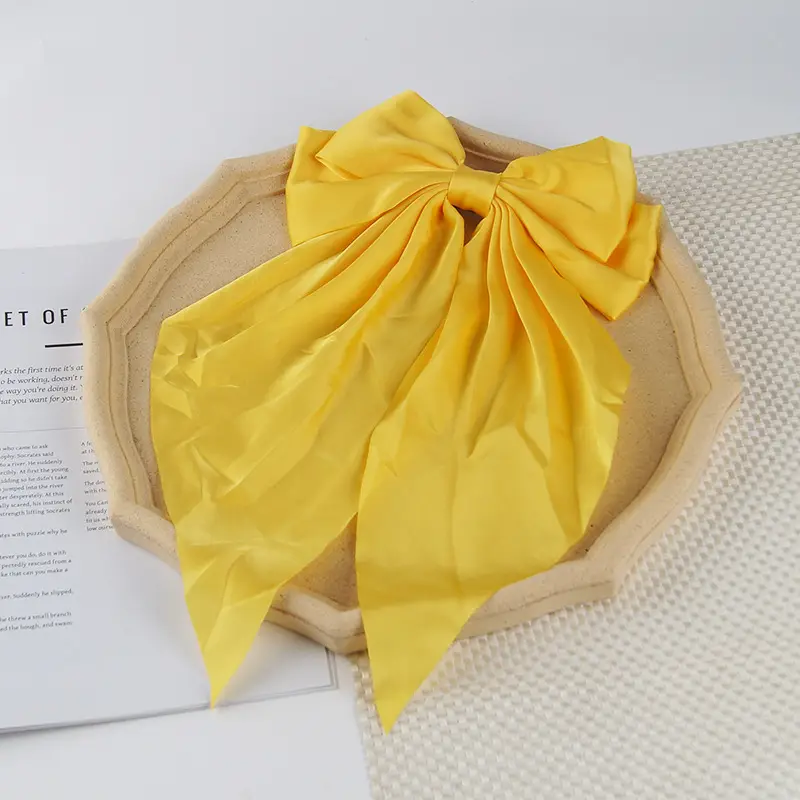 Satin Bow Hairpin for Women Cream High Quality - Image 20