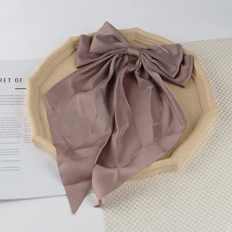 Satin Bow Hairpin for Women Cream High Quality - Image 22