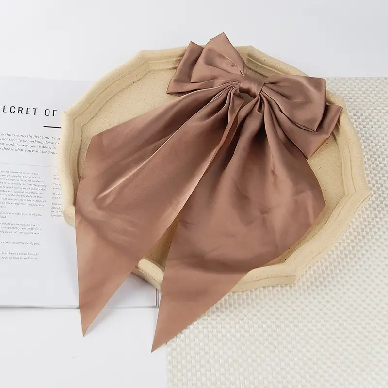 Satin Bow Hairpin for Women Cream High Quality - Image 23