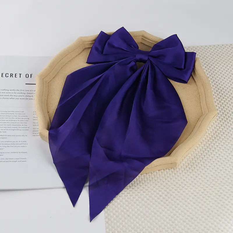 Satin Bow Hairpin for Women Cream High Quality - Image 24