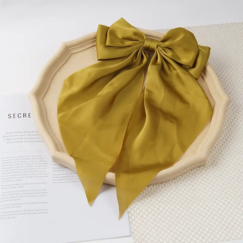 Satin Bow Hairpin for Women Cream High Quality - Image 10