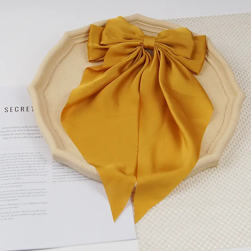 Satin Bow Hairpin for Women Cream High Quality - Image 11