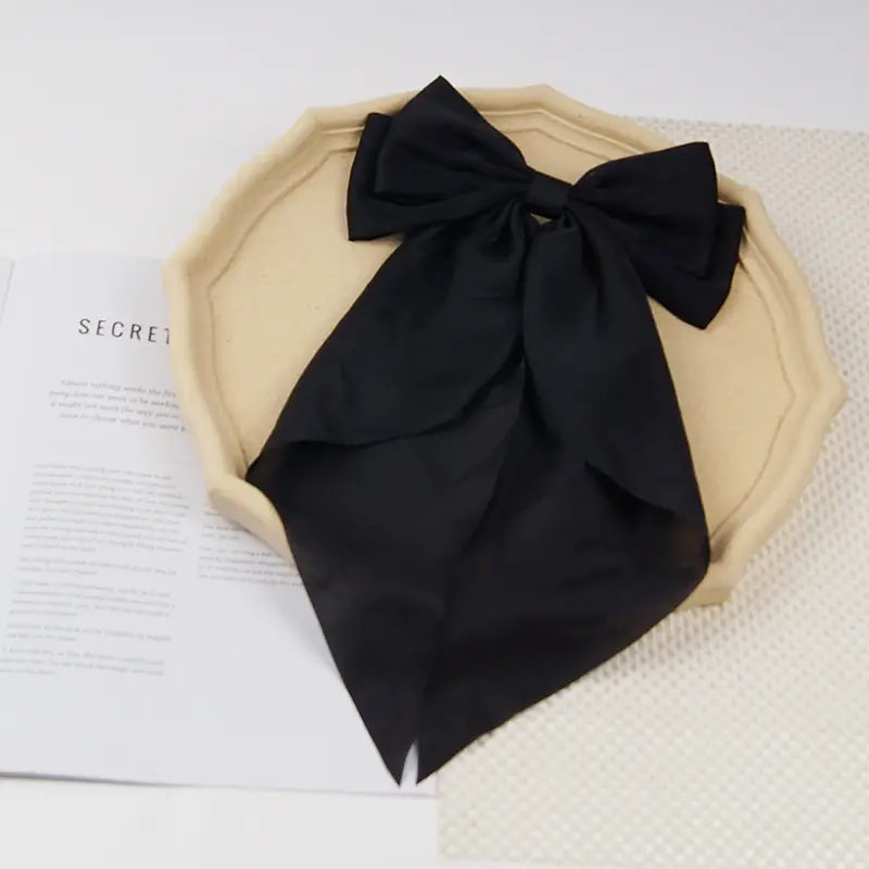 Satin Bow Hairpin for Women Cream High Quality - Image 2