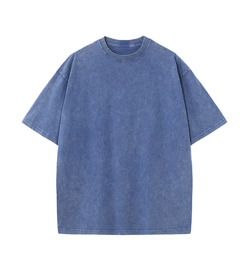 Men's 270g American Heavy Retro Fried Snowflake T-Shirt - Image 10