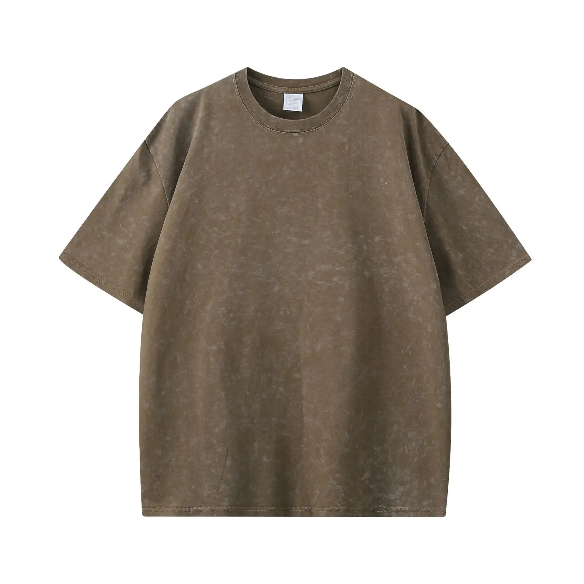 Men's 270g American Heavy Retro Fried Snowflake T-Shirt - Image 11