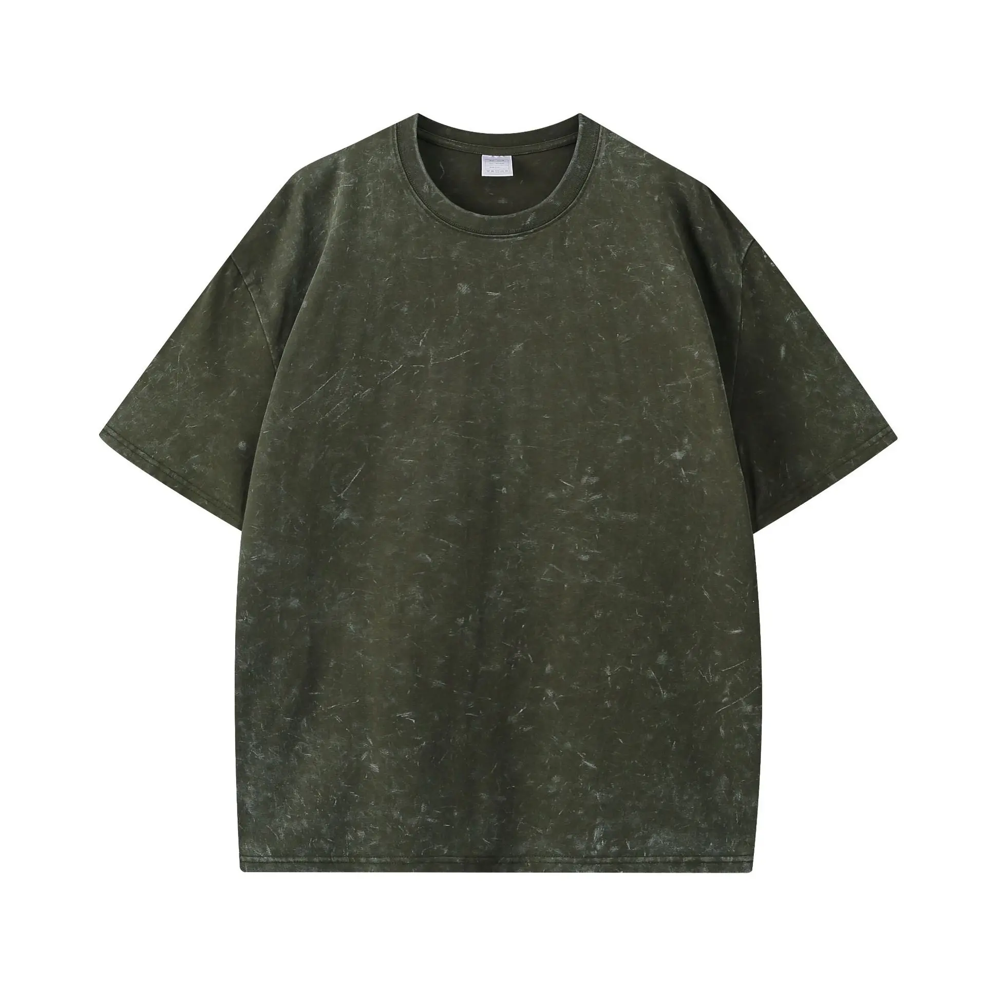 Men's 270g American Heavy Retro Fried Snowflake T-Shirt - Image 13