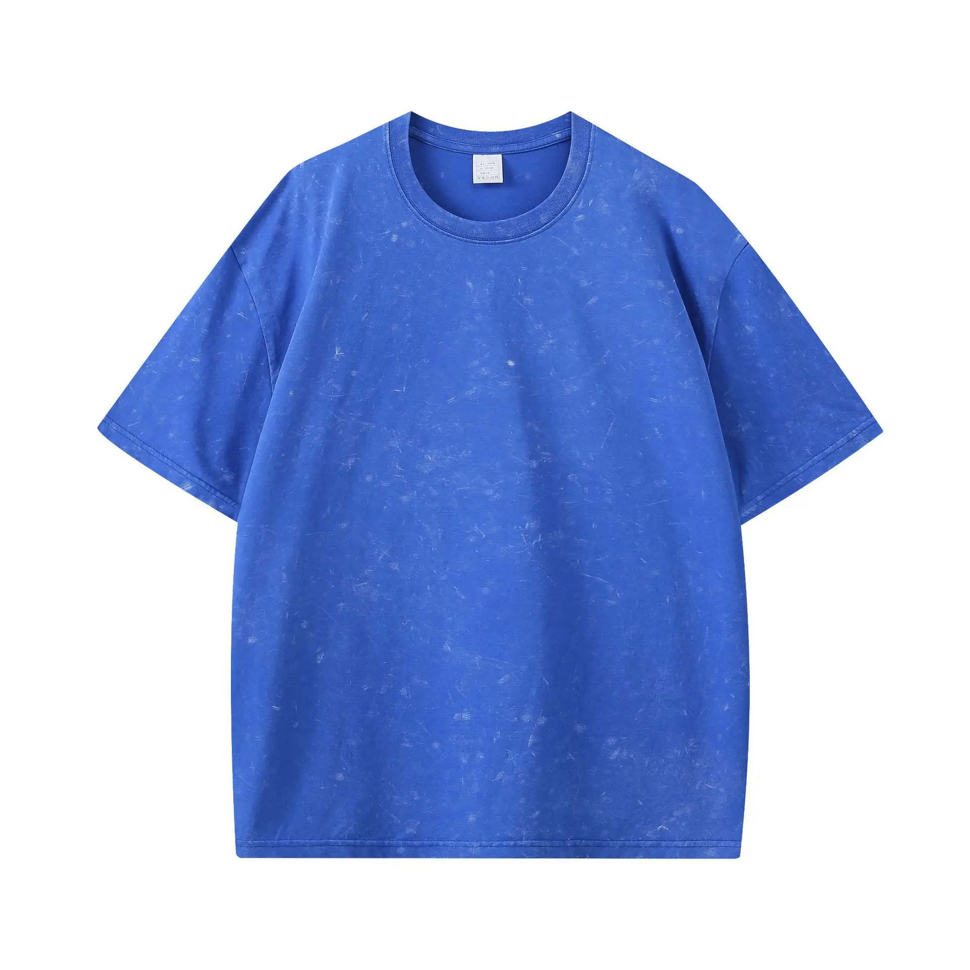 Men's 270g American Heavy Retro Fried Snowflake T-Shirt - Image 4