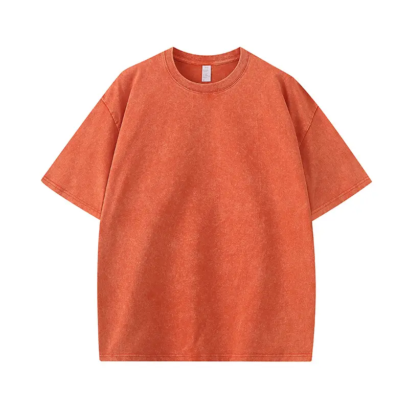 Men's 270g American Heavy Retro Fried Snowflake T-Shirt - Image 6