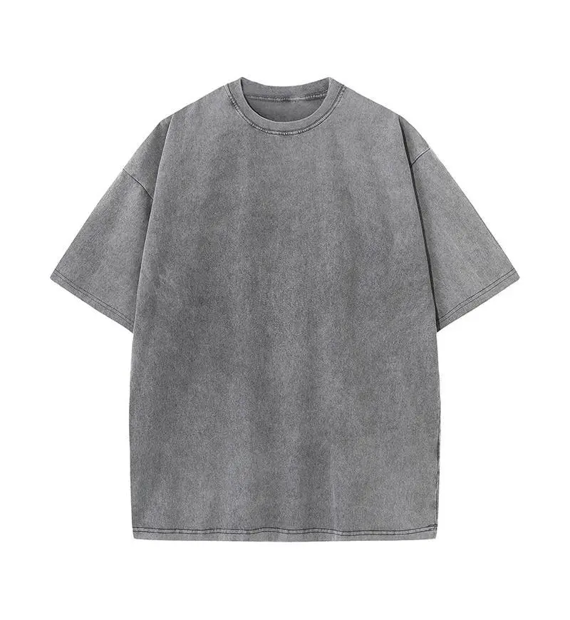Men's 270g American Heavy Retro Fried Snowflake T-Shirt - Image 9