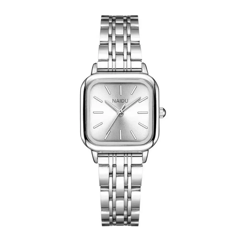 New Fashion Steel Belt Fashion Women's Watch Women's Student Niche Square Dial All-match High-end Quartz Watch
