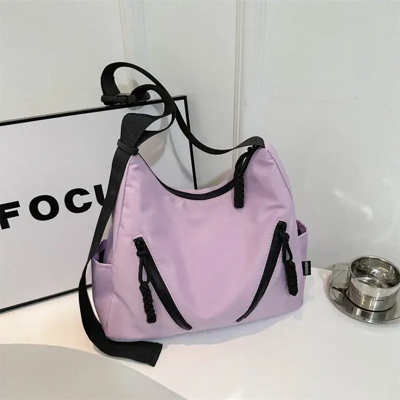 Women's Black Oxford Tote Bag Large Capacity 2024 - Image 4
