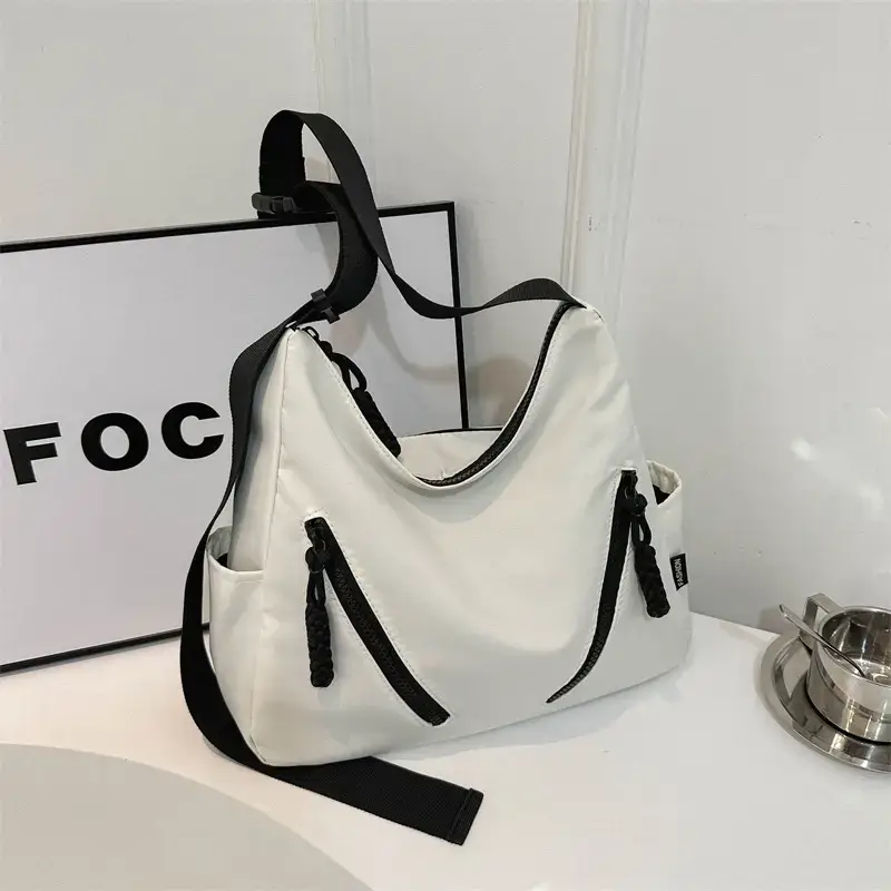 Women's Black Oxford Tote Bag Large Capacity 2024 - Image 5