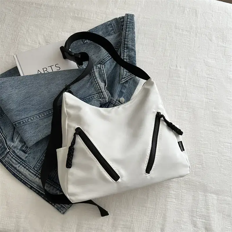 Women's Black Oxford Tote Bag Large Capacity 2024 - Image 2