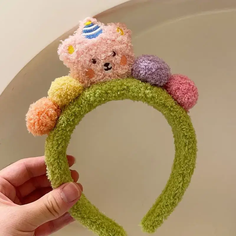 Cute Bear Plush Hair Band for Women