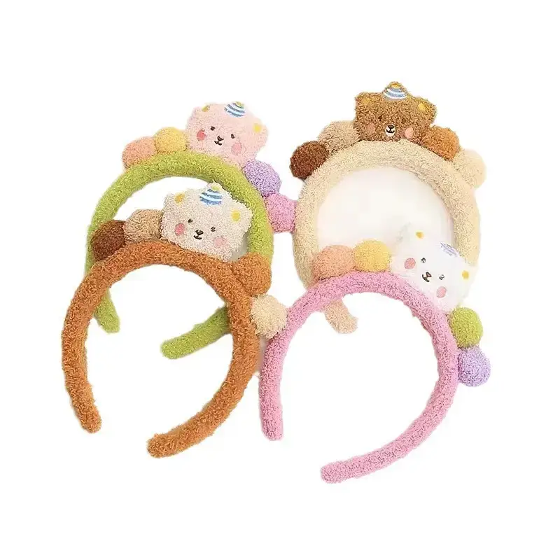 Cute Bear Plush Hair Band for Women