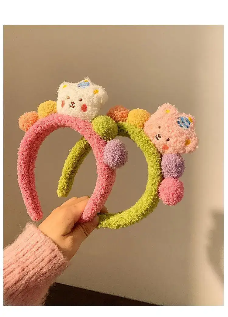 Cute Bear Plush Hair Band for Women — feature 4