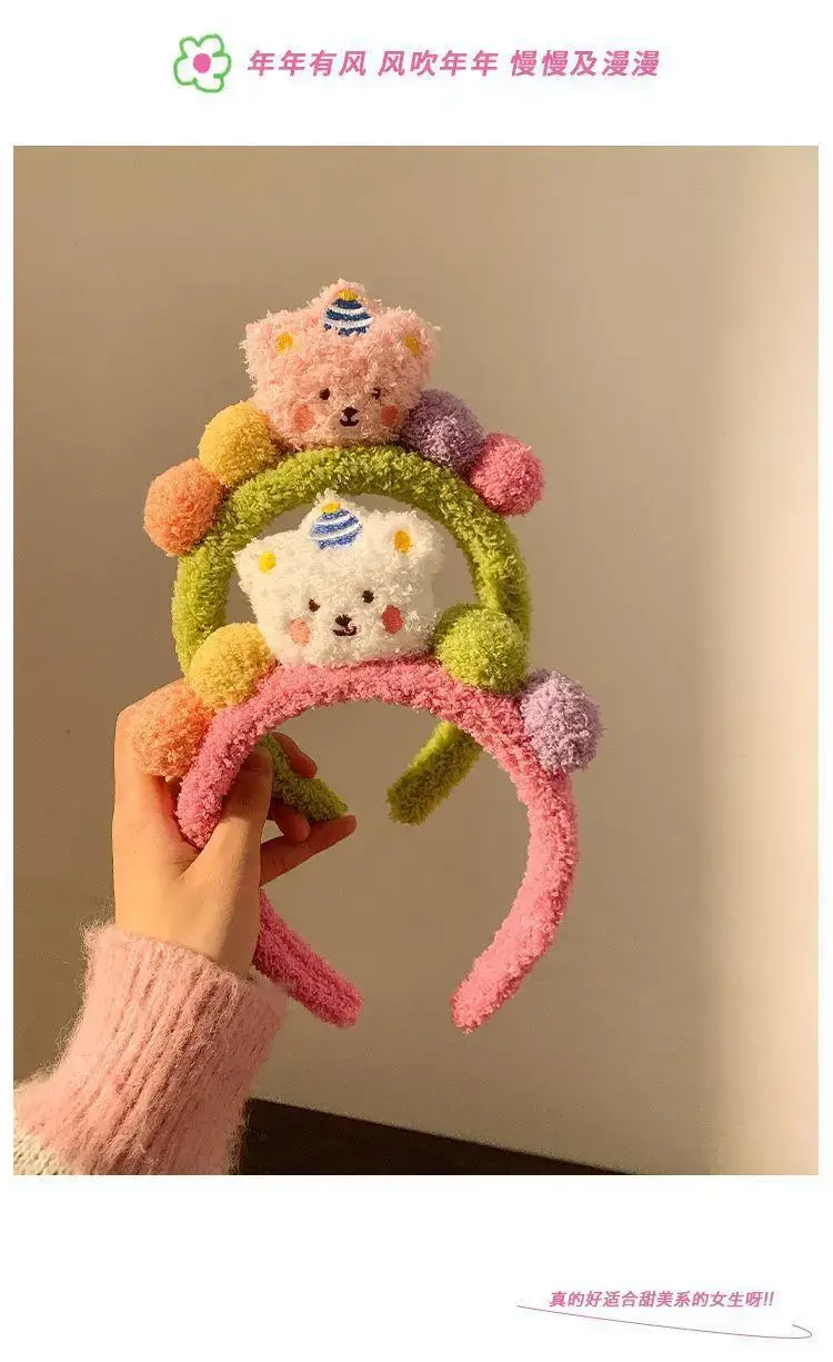 Cute Bear Plush Hair Band for Women — feature 5