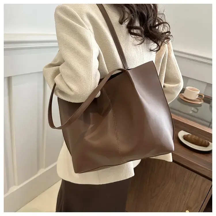 Women's Brown PU Leather Tote Bag 2024 New Fashion β feature 10