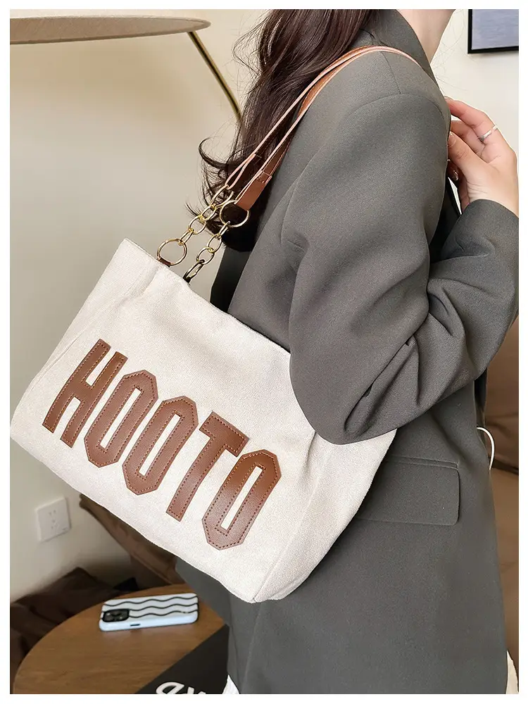 Frosted Deerskin Shoulder Bag Women Large Capacity Vintage Tote — feature 12