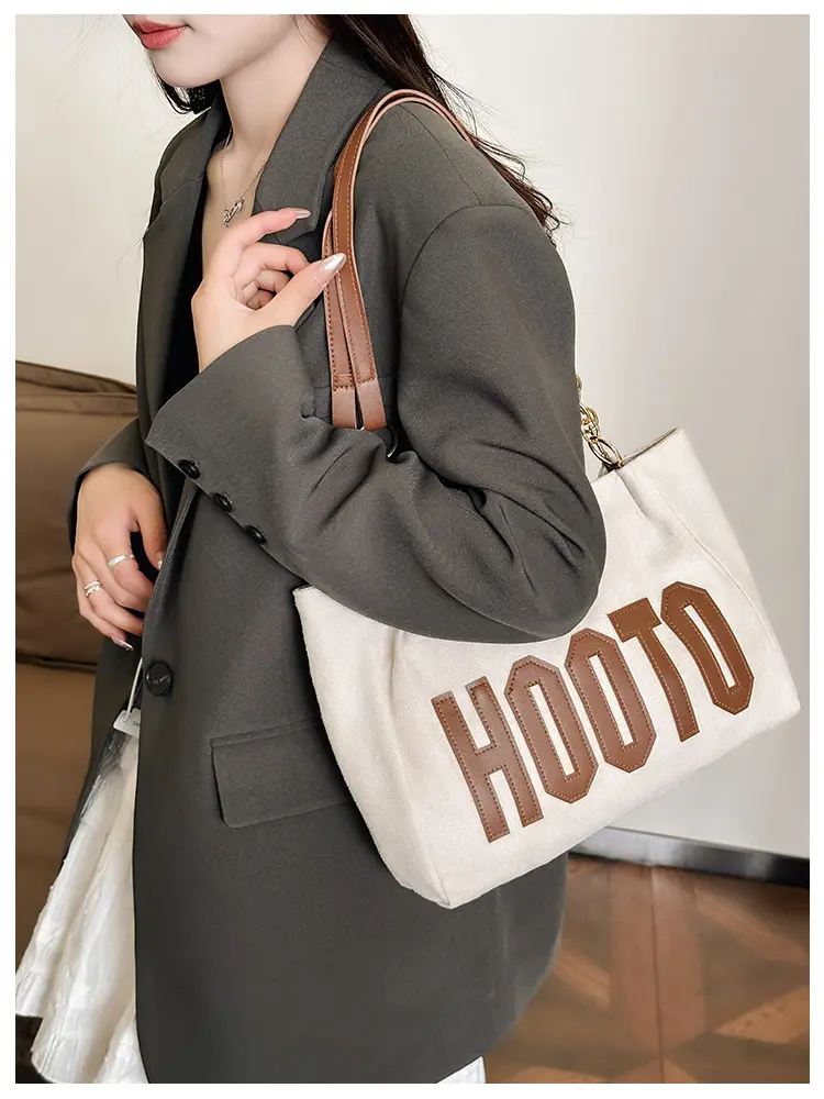 Frosted Deerskin Shoulder Bag Women Large Capacity Vintage Tote — feature 14