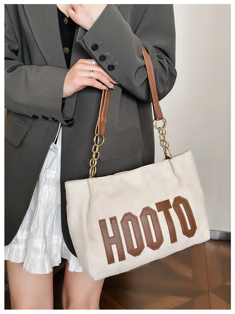 Frosted Deerskin Shoulder Bag Women Large Capacity Vintage Tote — feature 15