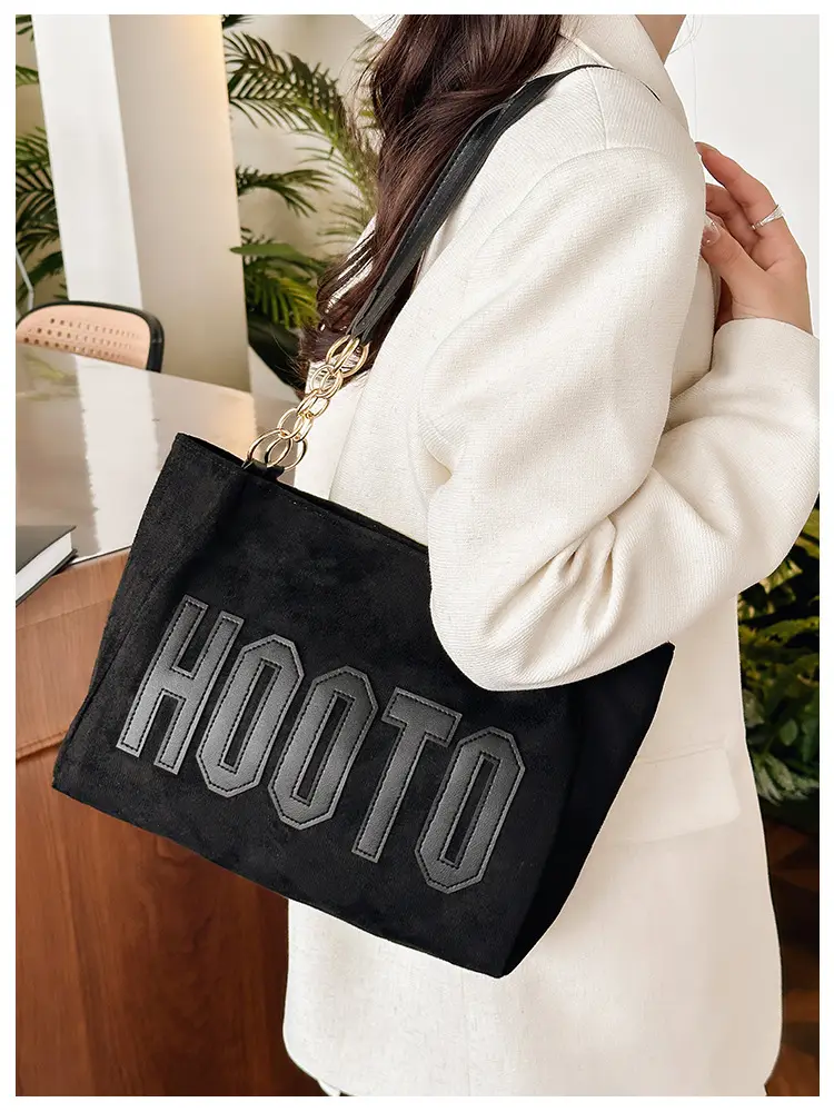 Frosted Deerskin Shoulder Bag Women Large Capacity Vintage Tote — feature 20