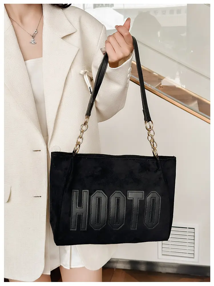 Frosted Deerskin Shoulder Bag Women Large Capacity Vintage Tote — feature 23