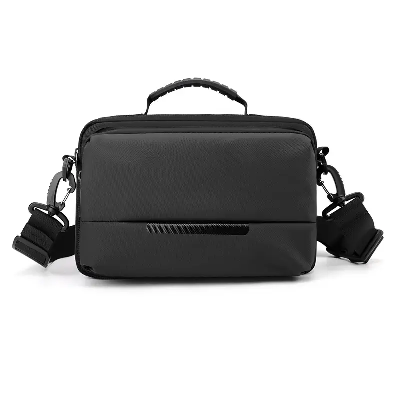 Men's Waterproof Casual Shoulder Bag Black - Image 9