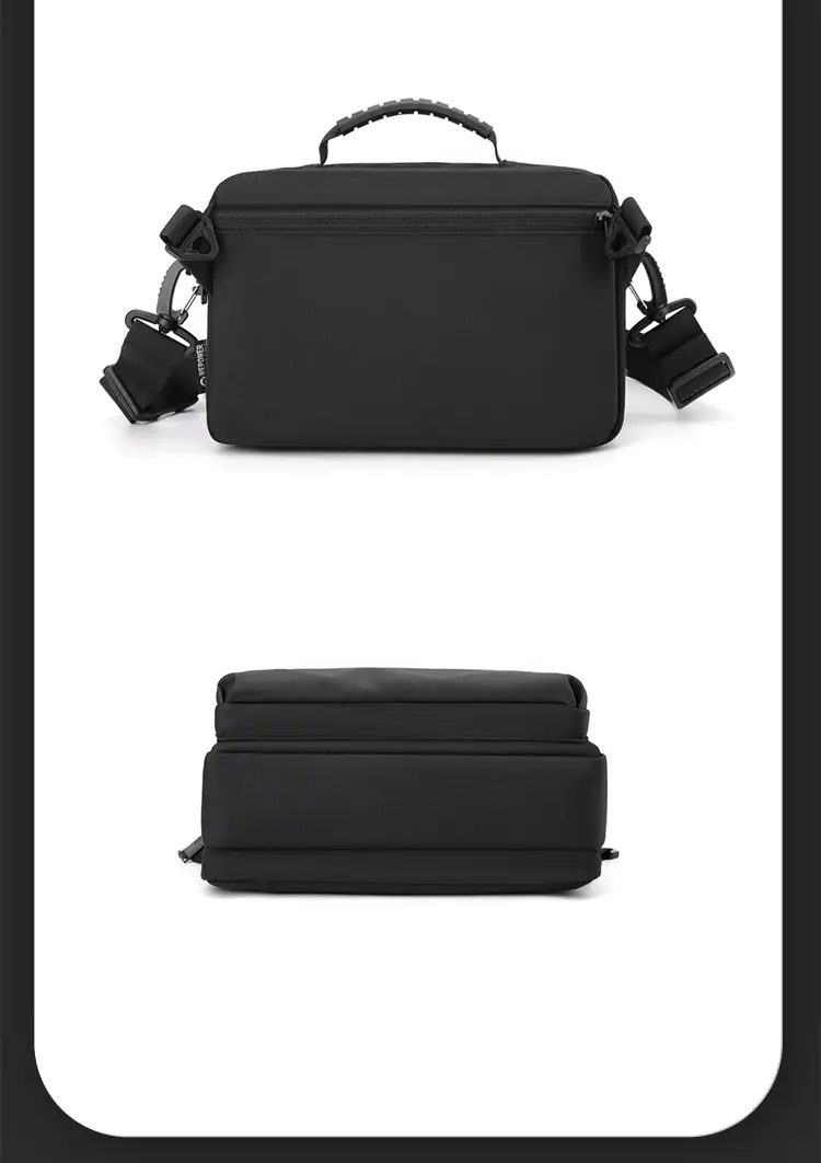 Men's Waterproof Casual Shoulder Bag Black — feature 27