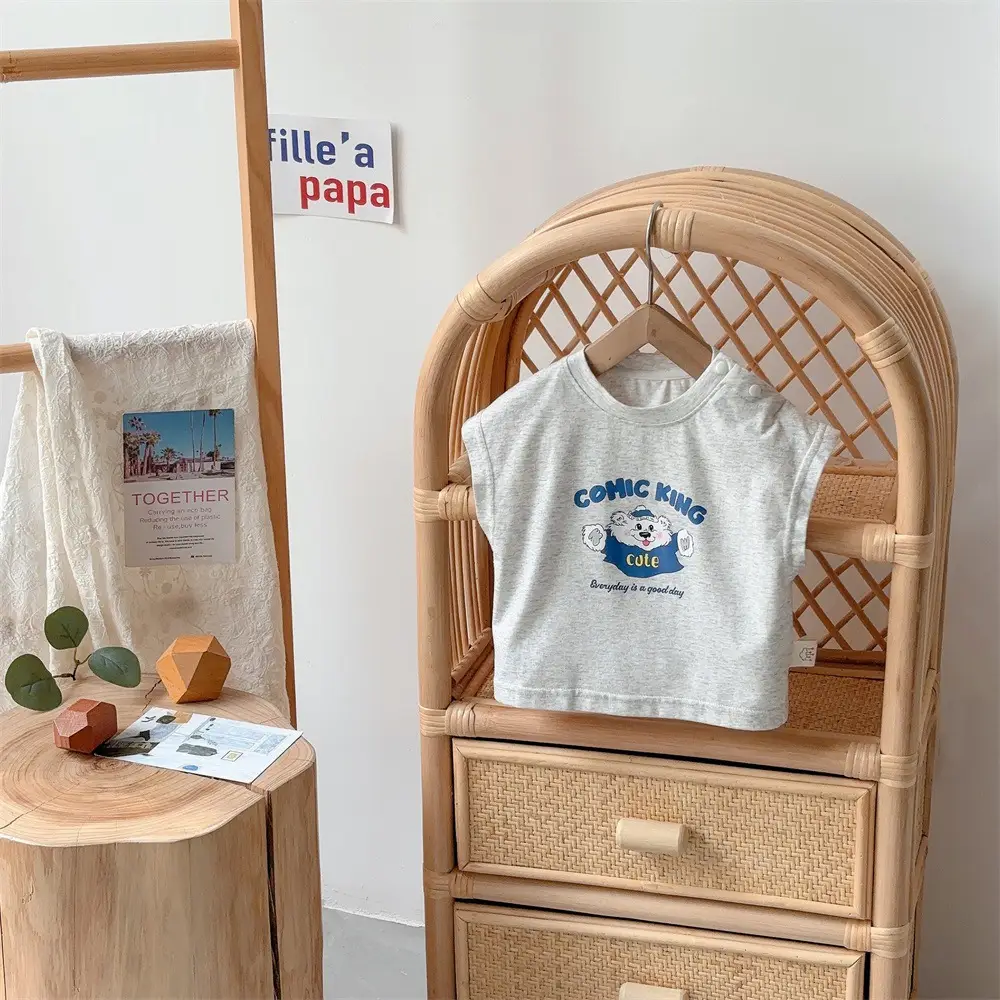 Boys Sleeveless T-Shirt Vest Shorts Set 1-3Yr