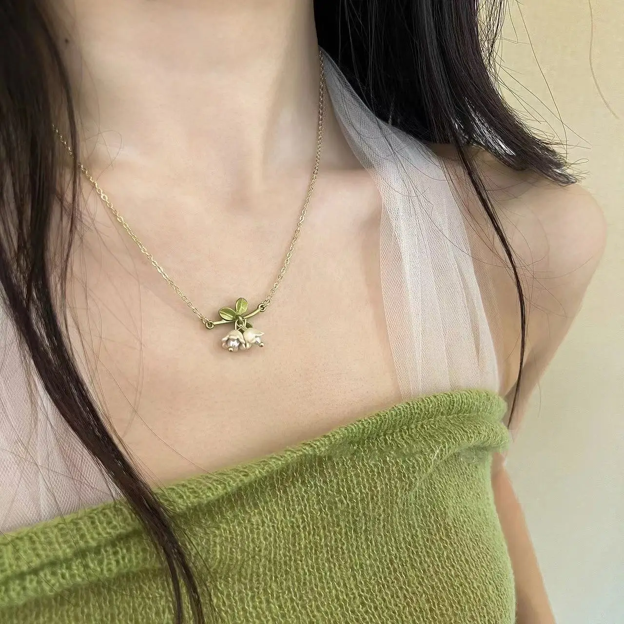 Silver Butterfly Fairy Necklace with Clavicle Chain — feature 18