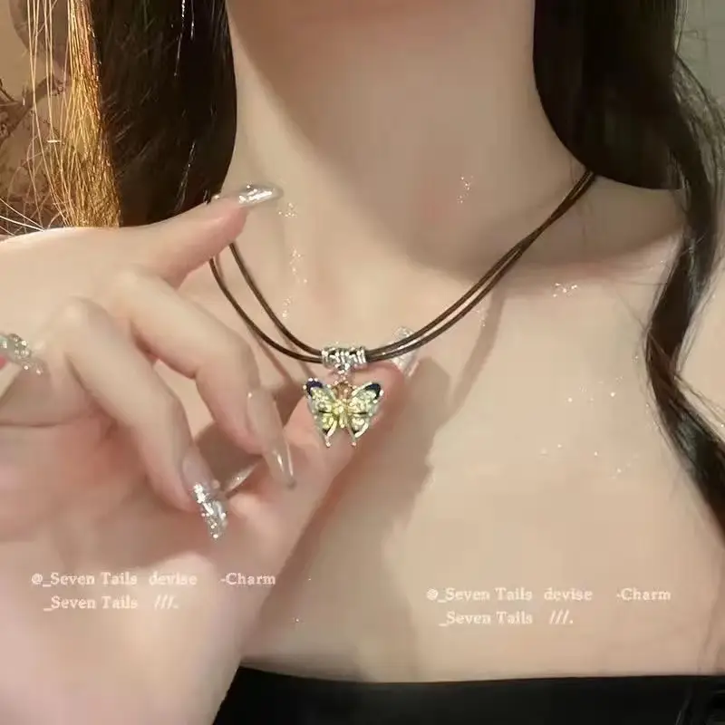 Silver Butterfly Fairy Necklace with Clavicle Chain — feature 22