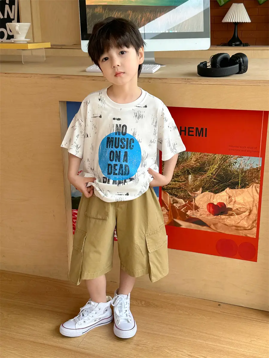 Boys T-Shirt Short Sleeve Kids 2025 Trendy Korean Style — feature 17