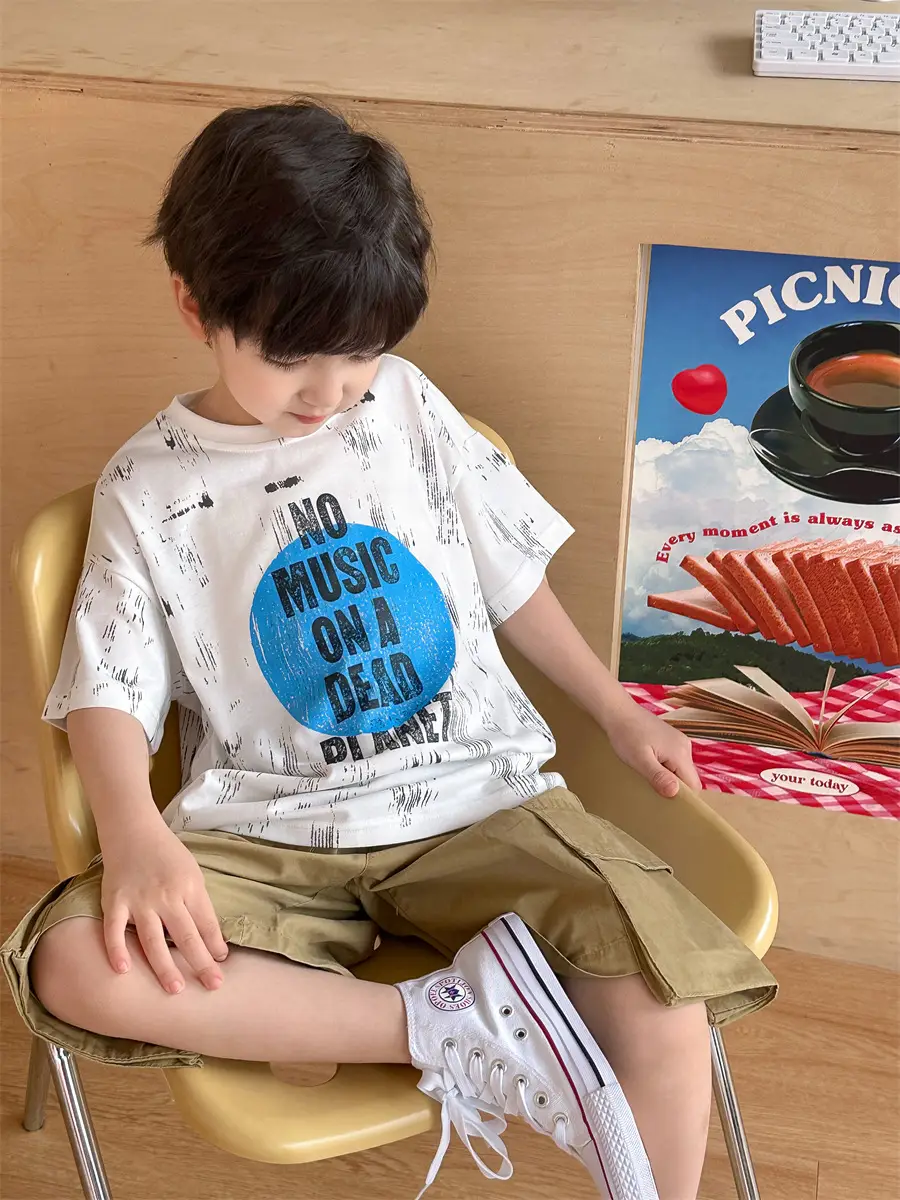 Boys T-Shirt Short Sleeve Kids 2025 Trendy Korean Style — feature 7