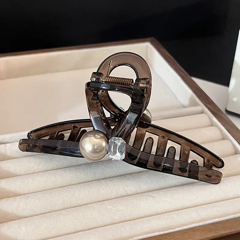 Pearl Rhinestone Hairpin Women's Hair Volume Clip