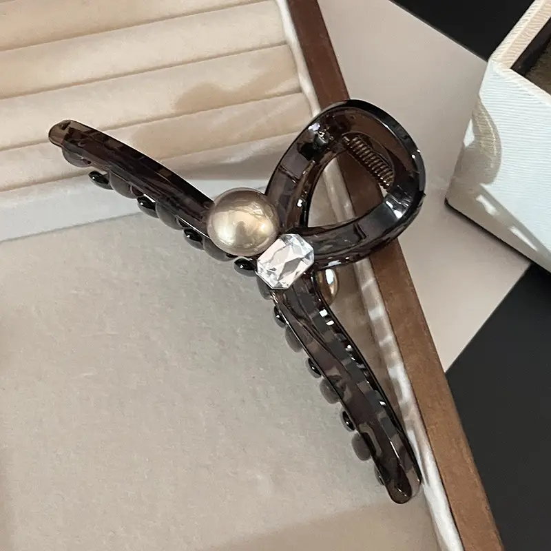 Pearl Rhinestone Hairpin Women's Hair Volume Clip