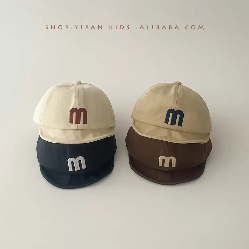 Korean Style Baby Cap with Monogram, Soft Brim, Sunshade - Image 5