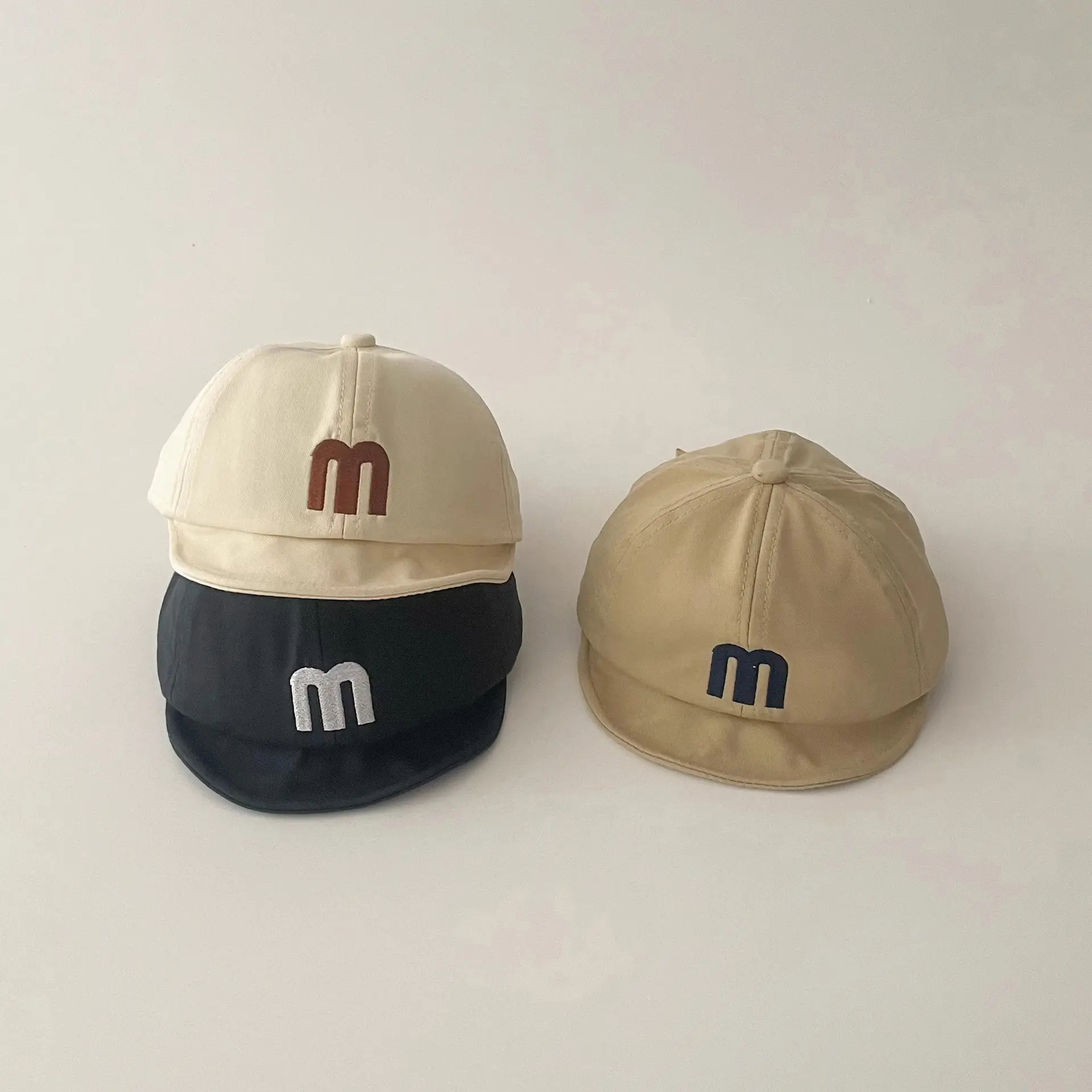 Korean Style Baby Cap with Monogram, Soft Brim, Sunshade - Image 7