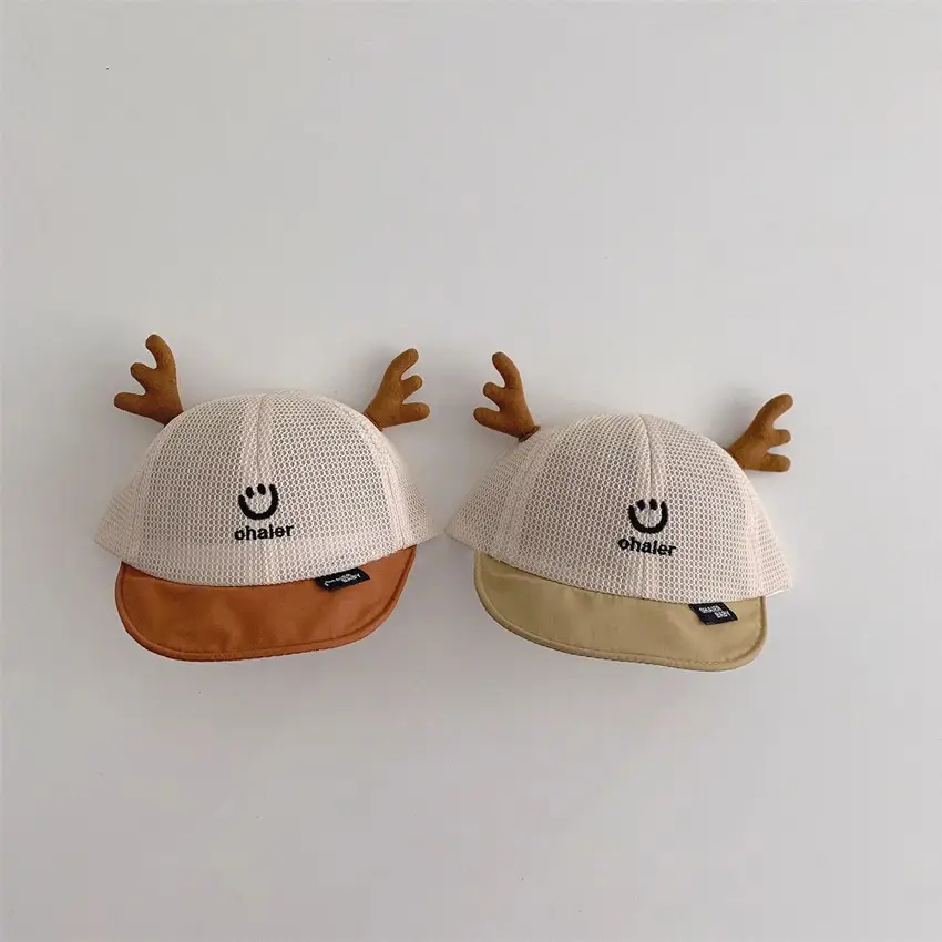 Cute Antler Cap for Kids Summer Breathable Duck Cap - Image 5